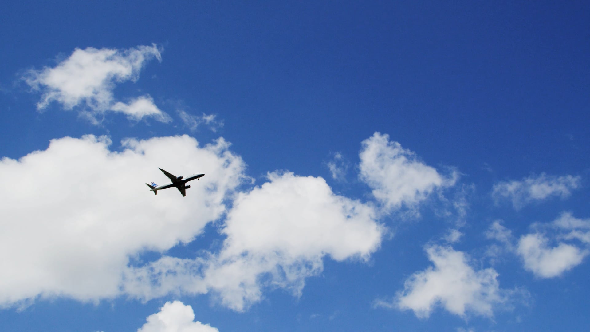 Airplane Soar Through Sky Royalty Free Stock Video