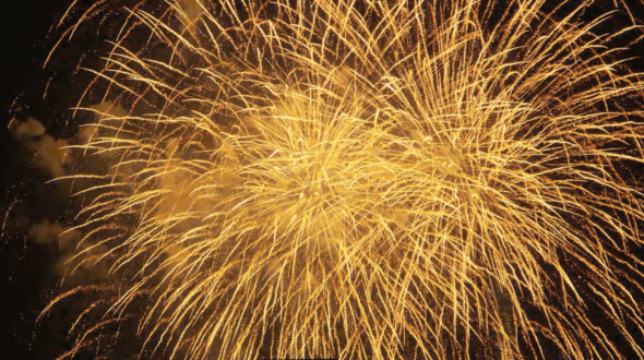 Golden 4th of July Fireworks 4k