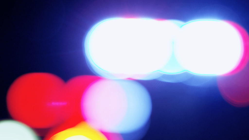 Police Lights on a Cruiser Royalty Free Stock Video