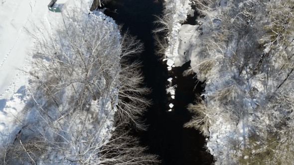 Aerial River Water